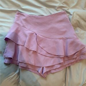 DO + BE purple ruffle skort